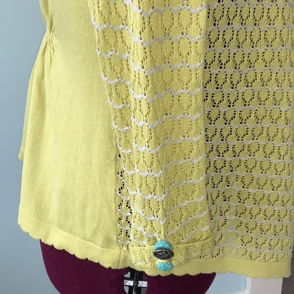 Nick & Me Mustard Open front cardigan Size M - Picture 3 of 5